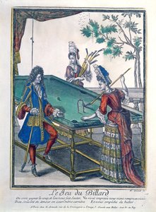 Gra w bilard, koniec XVII w.
